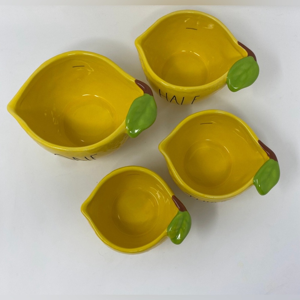 NEW Rae Dunn Ceramic Yellow Lemon Measuring Cup Set ๐ - Picture 5 of 5